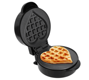 Mini Heart vaffeljern - sort