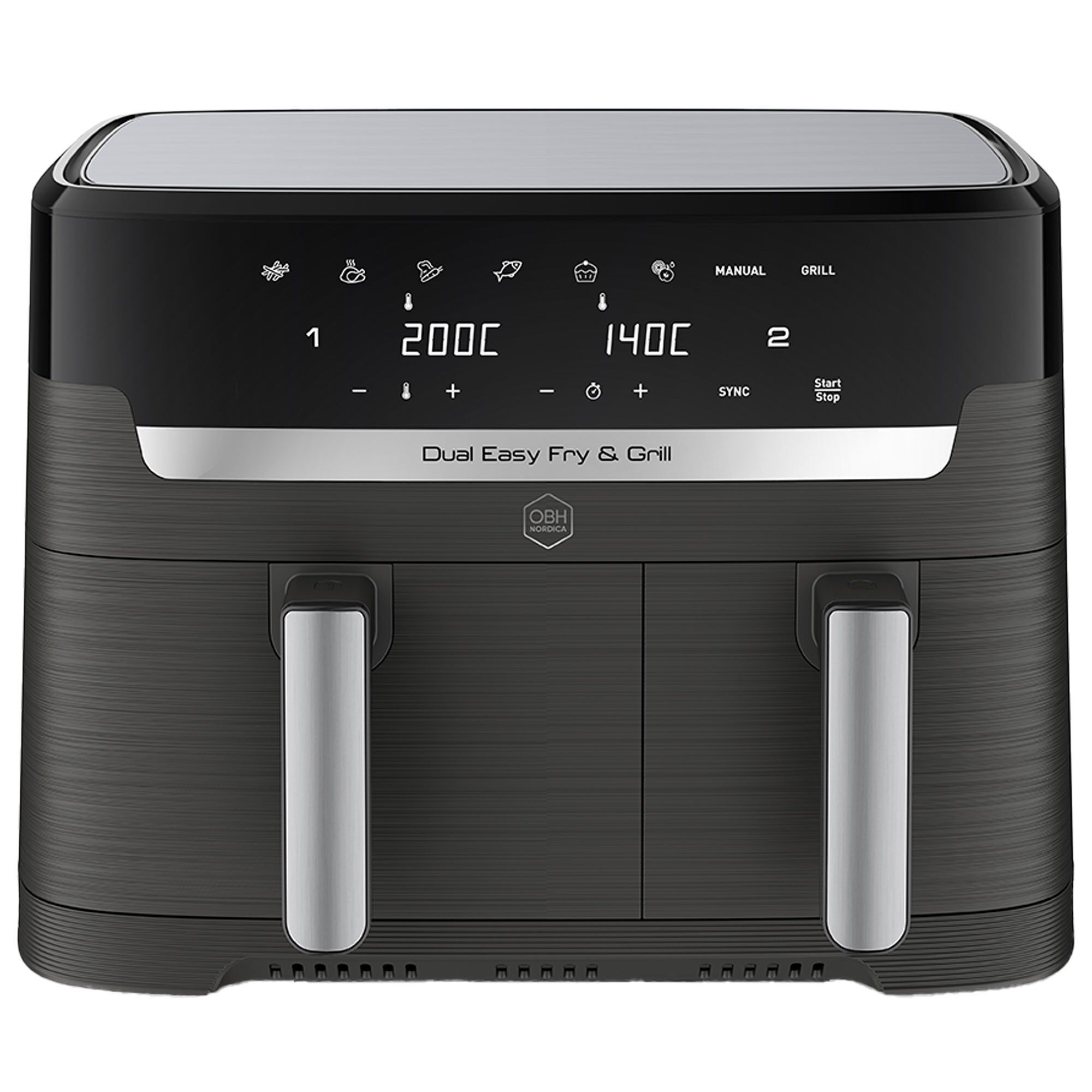 Obh nordica Dual Easy Fry & Grill airfryer 8,3 liter