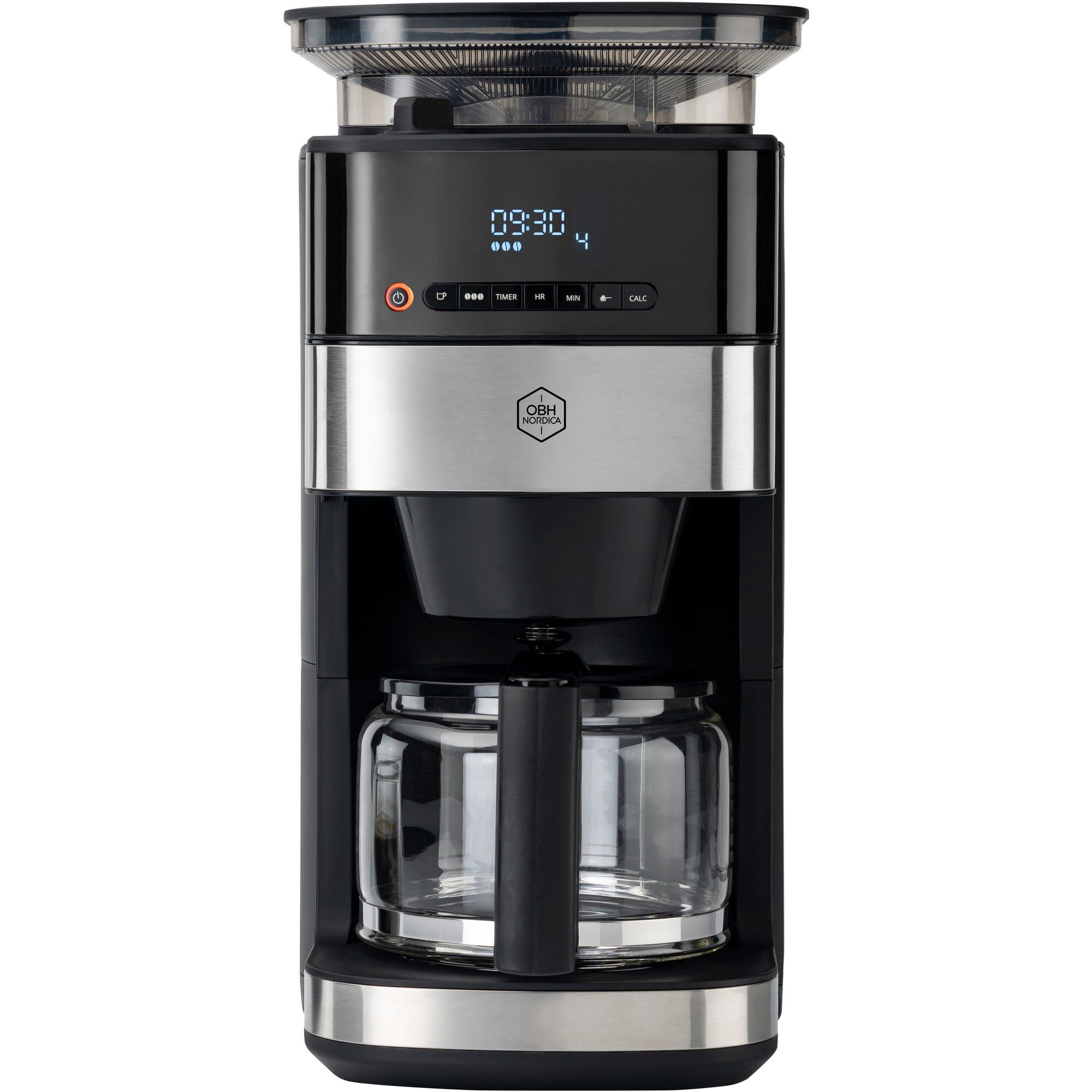 Obh nordica Grind Aroma kaffemaskine, 1,25 liter, sort