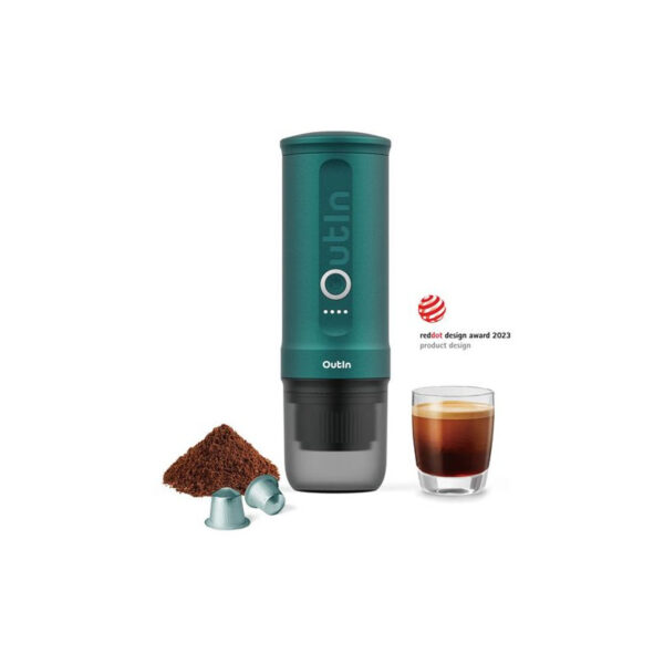 Outin Nano Portable Espresso Outin Teal Bærbar espressomaskine.