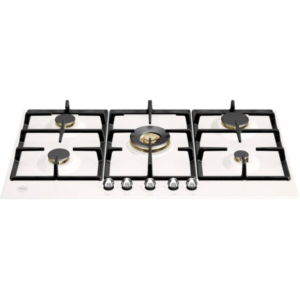 P905CHER Heritage Gaskomfur 90 cm, Hvid / Krom