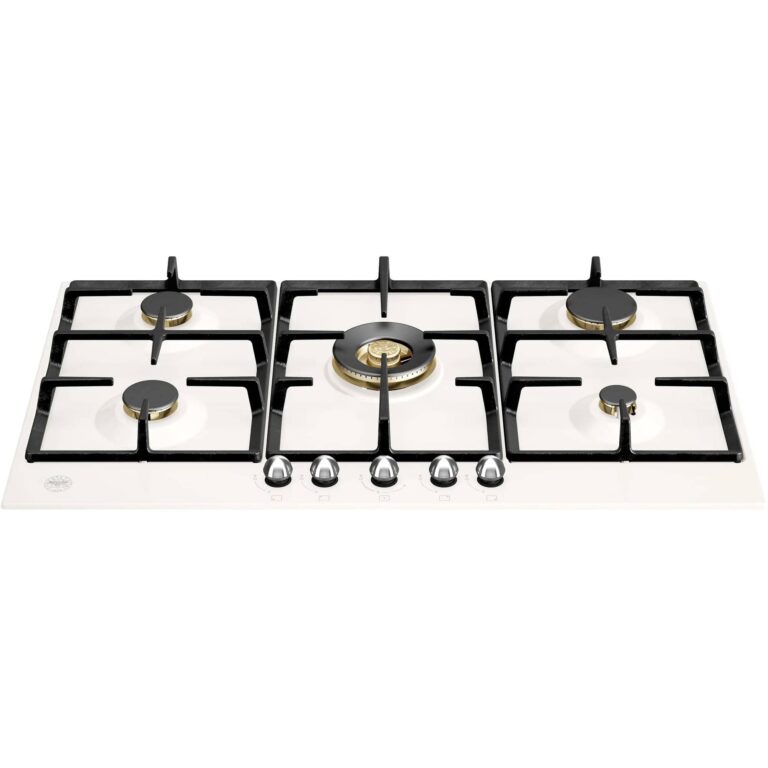Bertazzoni P905CHER Heritage Gaskomfur 90 cm, Hvid / Krom