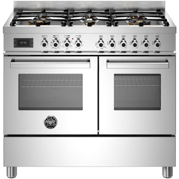 PRO106L2EXT Professionel gaskogeplade med dobbeltovn, 100 cm