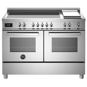 PRO125I2E Induktionskomfur med dobbelt ovn og stegeplade 120 cm, rustfri