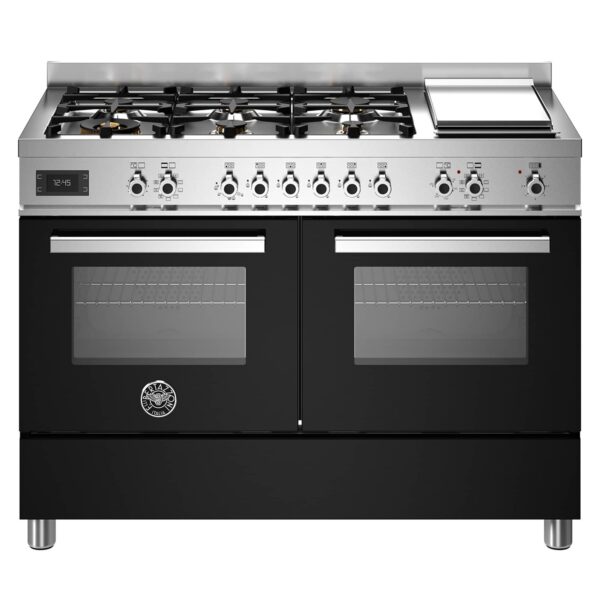 PRO126G2ENET Professional gaskomfur, 120 cm, sort