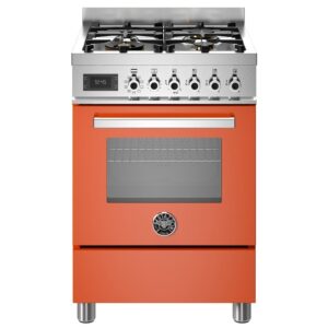 PRO64L1EART Professional gaskomfur med ovn, 60 cm, orange