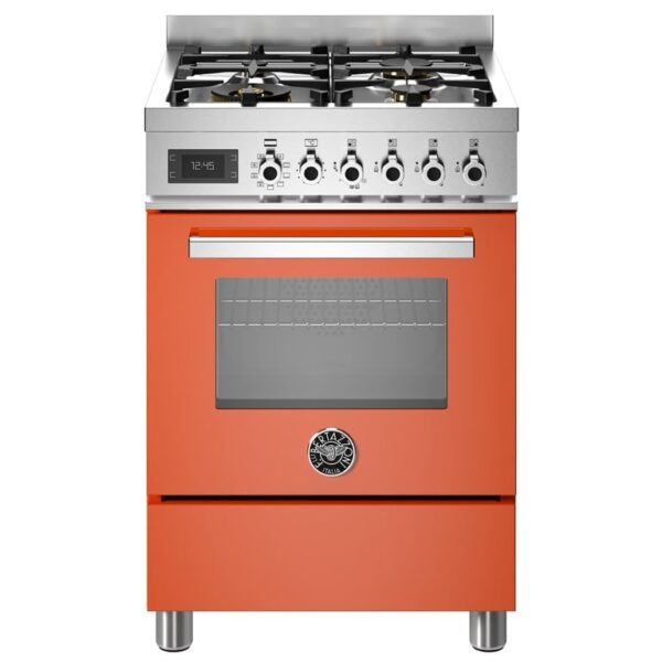 PRO64L1EART Professional gaskomfur med ovn, 60 cm, orange