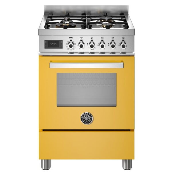 PRO64L1EGIT Professional gaskomfur med ovn, 60 cm, gul