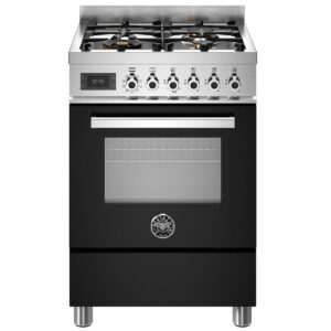 PRO64L1ENET Professional gaskomfur med ovn, 60 cm, sort