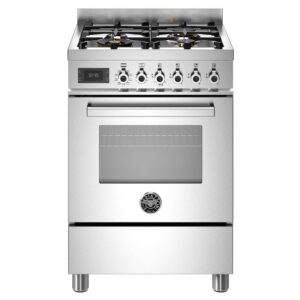PRO64L1EXT Professional gaskomfur med ovn, 60 cm, rustfrit stål