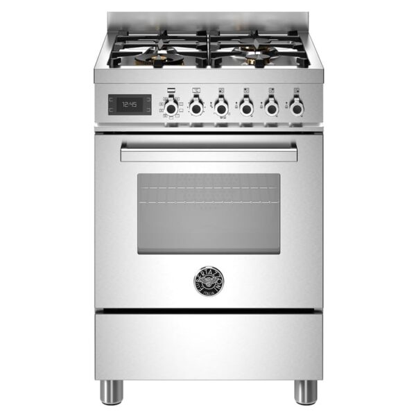 PRO64L1EXT Professional gaskomfur med ovn, 60 cm, rustfrit stål