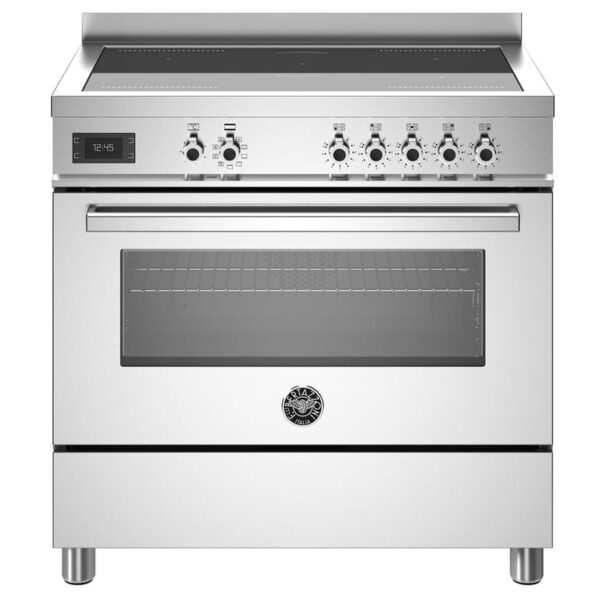 PRO95I1EXT Professional induktionskomfur med ovn, 90 cm, rustfrit stål