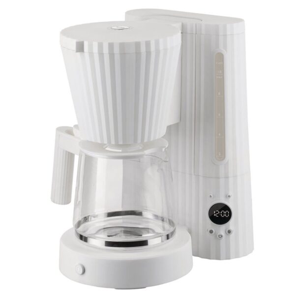 Plissé kaffemaskine, hvid