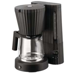 Plissé kaffemaskine, sort