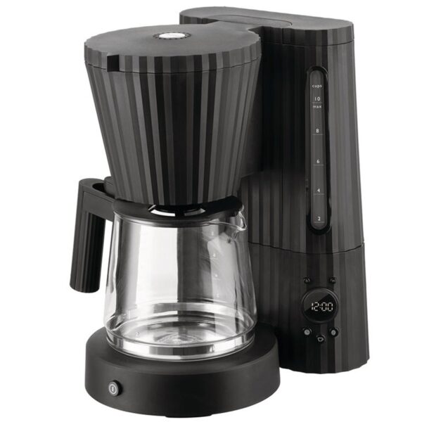 Plissé kaffemaskine, sort