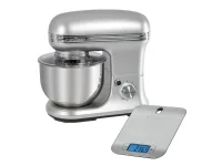 ProfiCook PC-KM 1222 W - Mixer - 5 liter - 1.2 kW - rustfrit stål/sølv - med PC-KW 1221 køkkenvægt