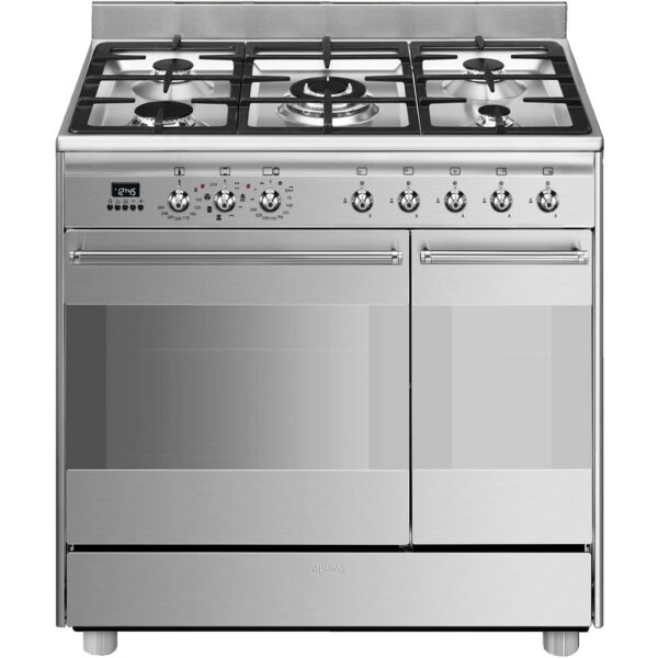 SCB92MX8 gaskomfur, 90 cm, rustfrit stål