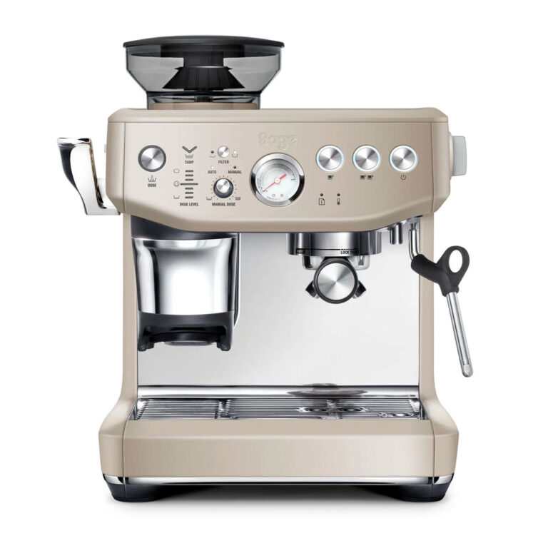 Sage SES876ALM Barista Express Impress espressomaskine, almond nougat