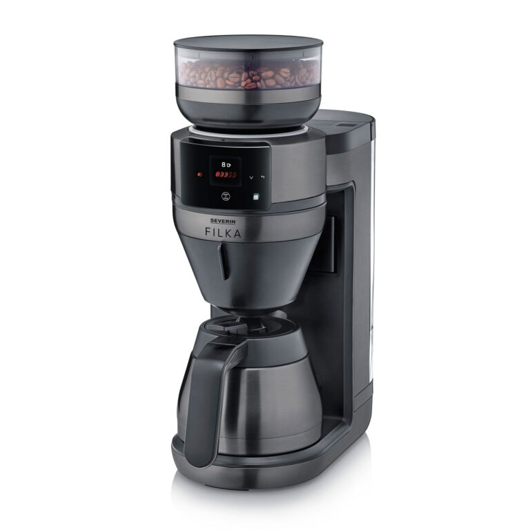 Severin FILKA kaffemaskine med termokande, mørk metalfinish