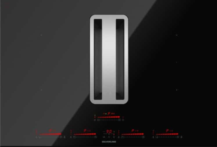 Silverline induktionskogeplade m. emhætte IM7110-80INT