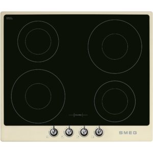 Smeg 60cm Victoria Induktionskogeplade m. Ramme, Creme