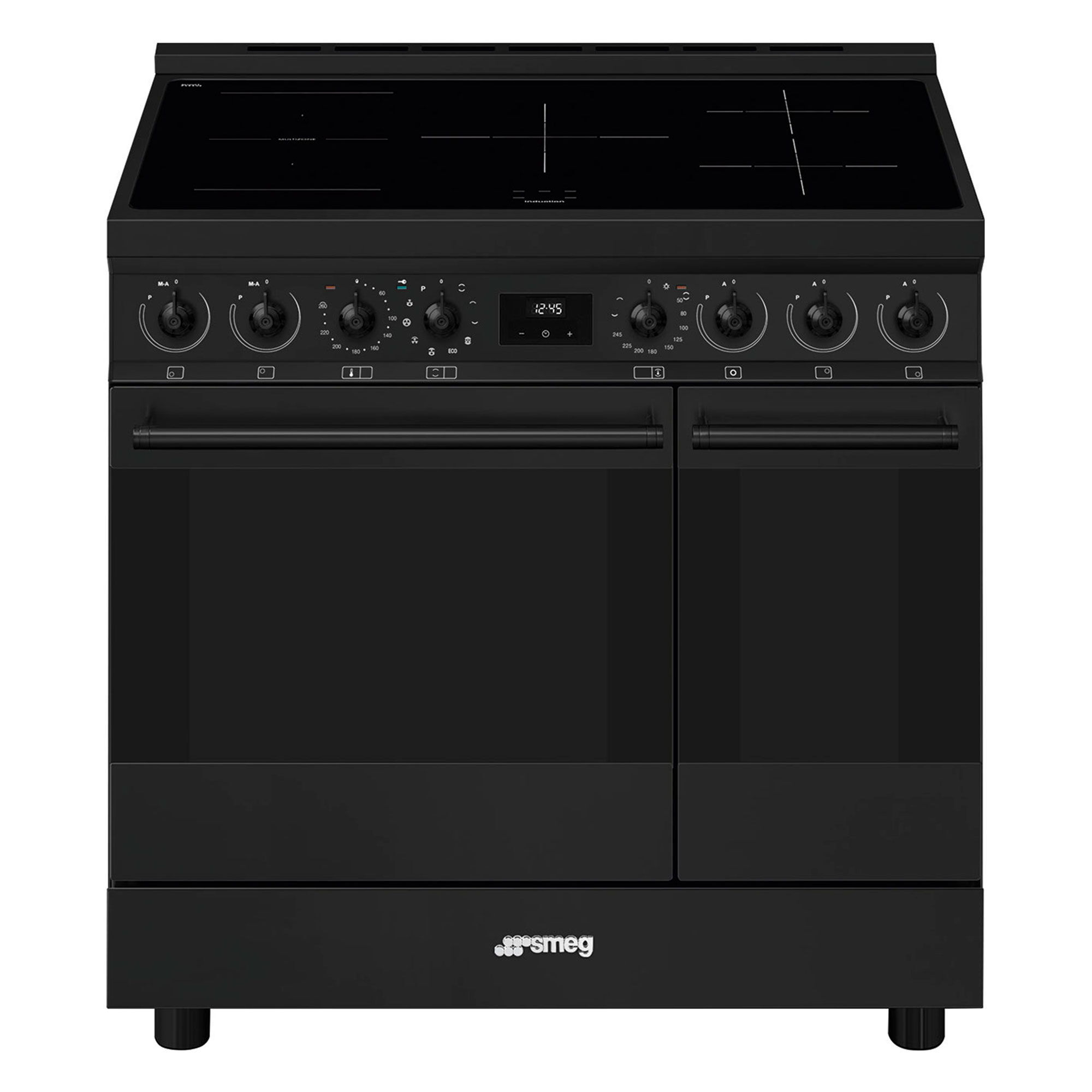 Smeg C92IPN2 Classic induktionskomfur med to ovne 90 cm, mat sort