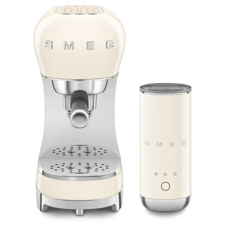 Smeg ECF12CREU - manuel espressomaskine med separat mælkeskummer, creme