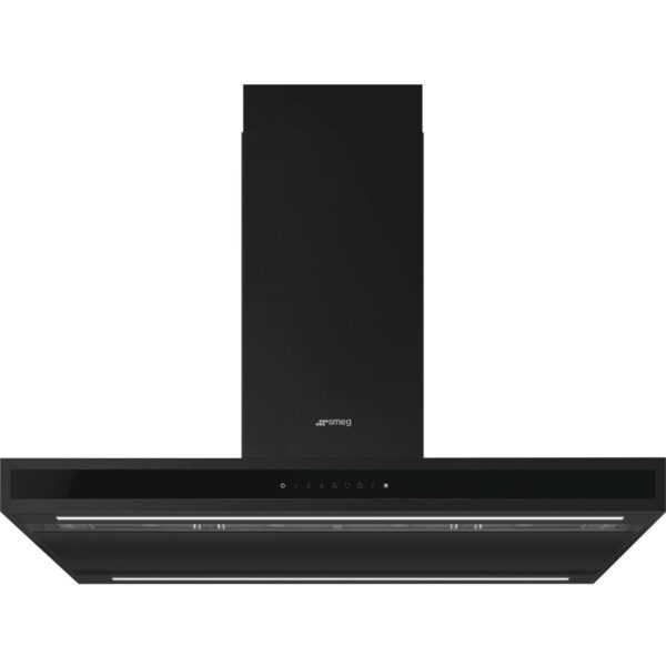 Smeg KLTI9L4MB frithængende emhætte 90 cm, matsort