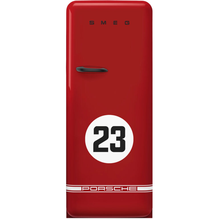Smeg Porsche Limited Edition køleskab med fryser FAB28RDP9176, Salzburg Red