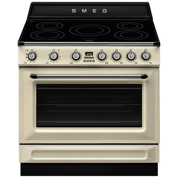 Smeg TR90IPP Victoria induktionskomfur med pyrolyse 90 cm, creme