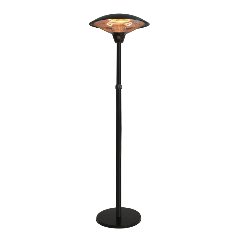 Terrassevarmer Gulvmodel 900/1200/2100 W Teleskop Ha Sort