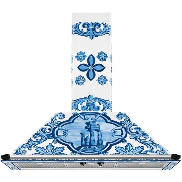Væghængt emhætte Dolce & Gabbana Blu Mediterraneo KT90DGME 90 cm